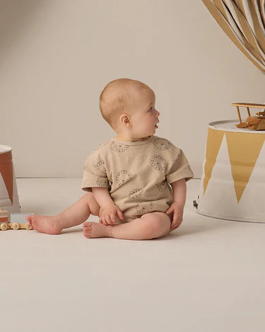 Relaxed Short Sleeve Bubble Romper Lion