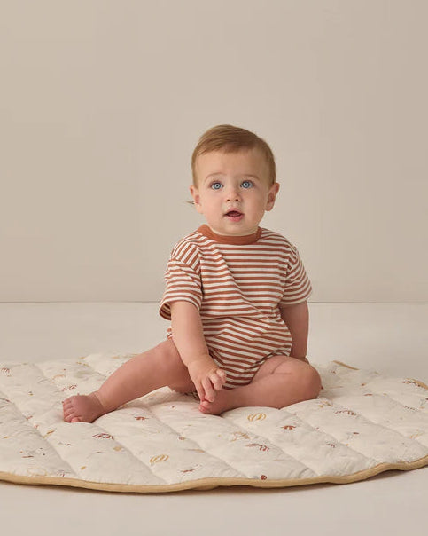 Relaxed Bubble Romper - Poppy Stripe