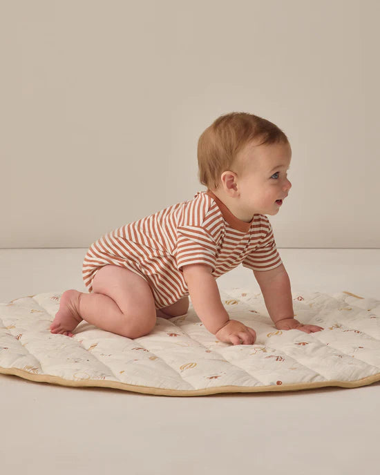 Relaxed Bubble Romper - Poppy Stripe