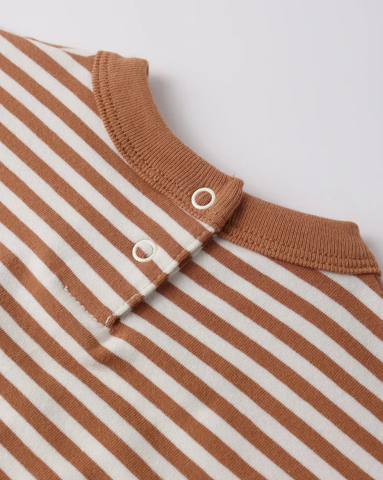 Relaxed Bubble Romper - Poppy Stripe