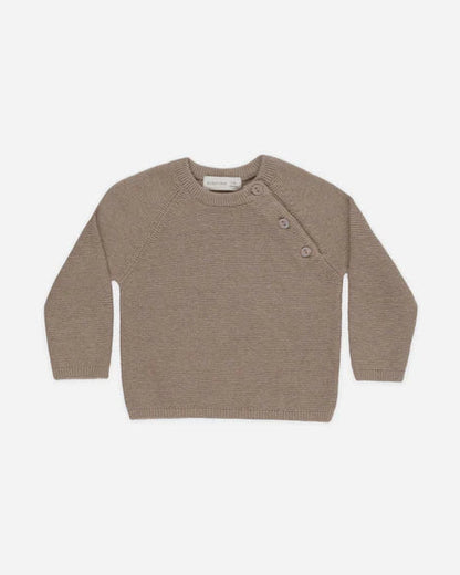 Quincy Mae Bailey Knit Sweater - Heathered Mocha
