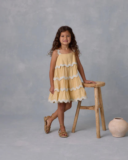 Rylee & Cru Ric Rac Dress | Yellow