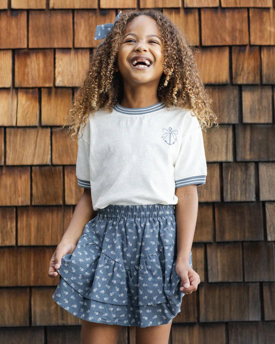 Tiered Mini Skirt - Ditsy