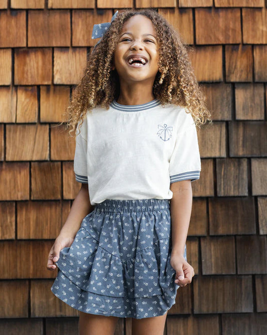 Tiered Mini Skirt - Ditsy