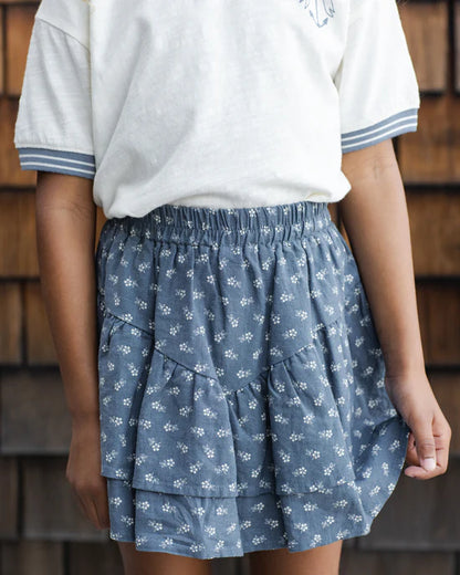Tiered Mini Skirt - Ditsy