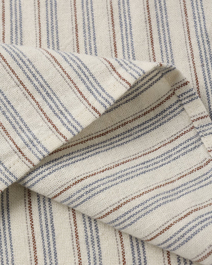 Collared Short Sleeve Shirt Nautical Stripe