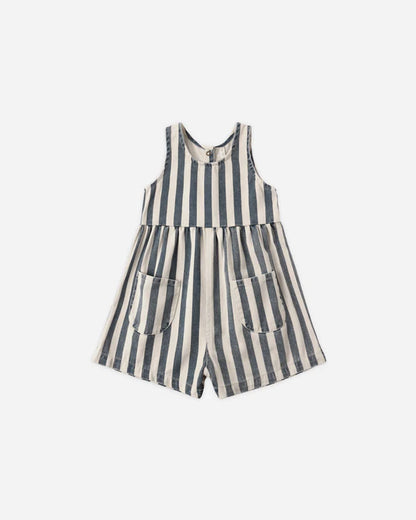 Dani Romper - Navy Stripe