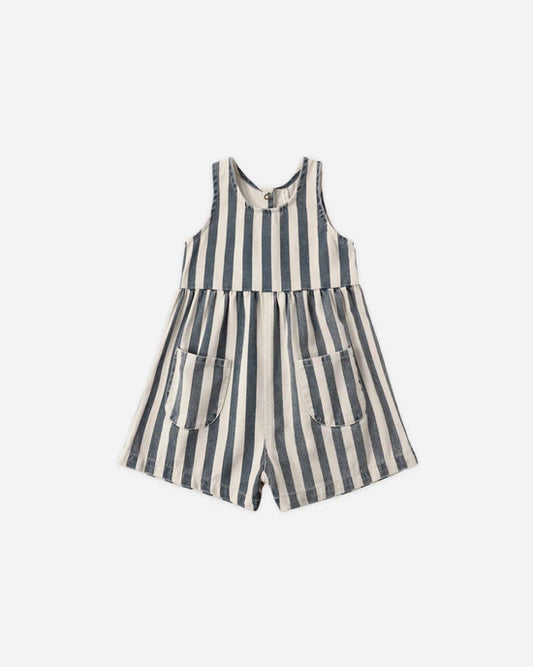 Dani Romper - Navy Stripe