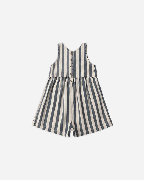 Dani Romper - Navy Stripe