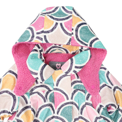 Arch Print Lined Raincoat | Green