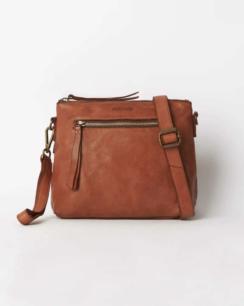 Juju & Co. Large Essential Pouch- Cognac