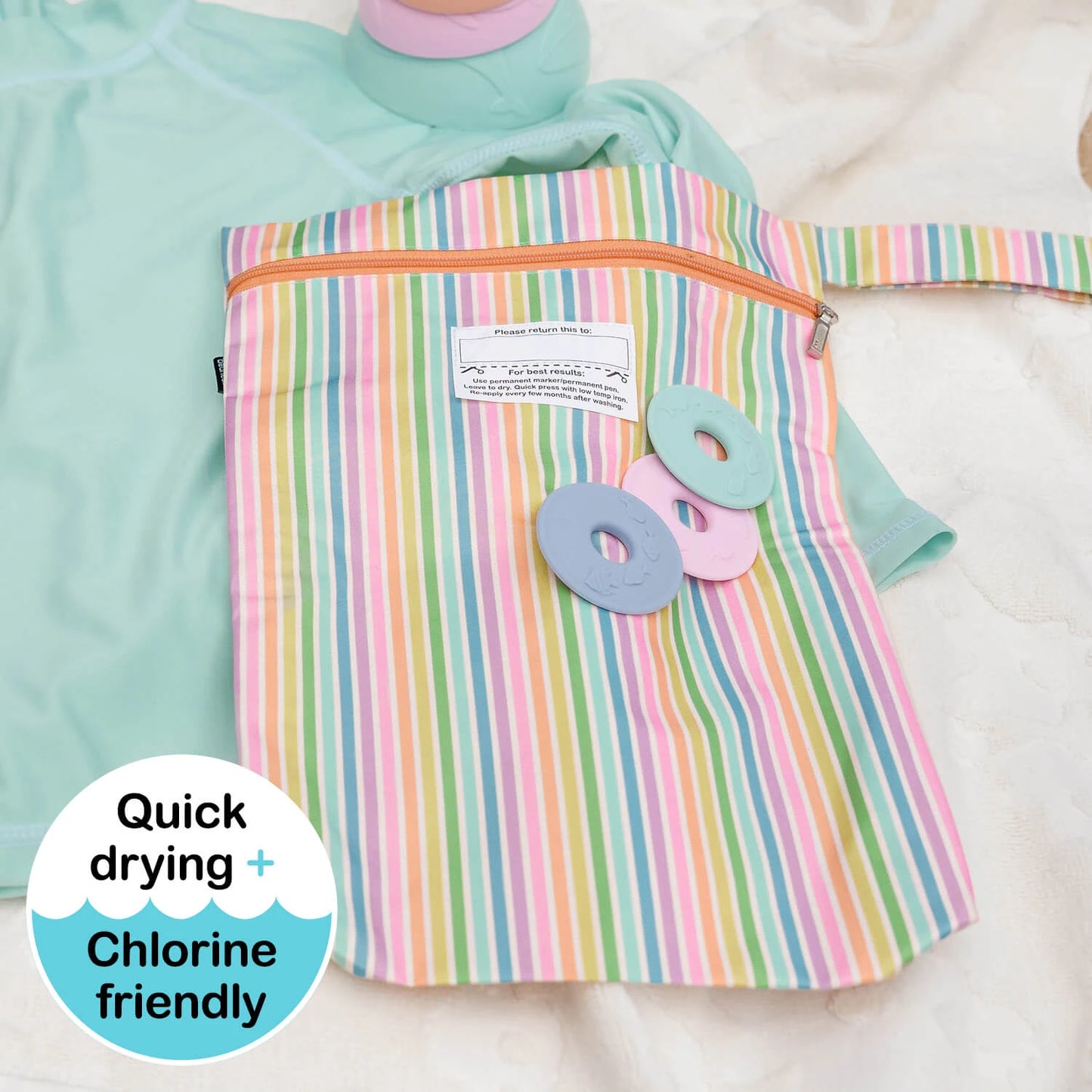 Bedhead Wet Bag - Rainbow Stripe