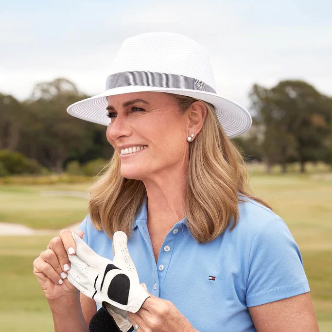 Sawgrass Golf Fedora - White/Navy