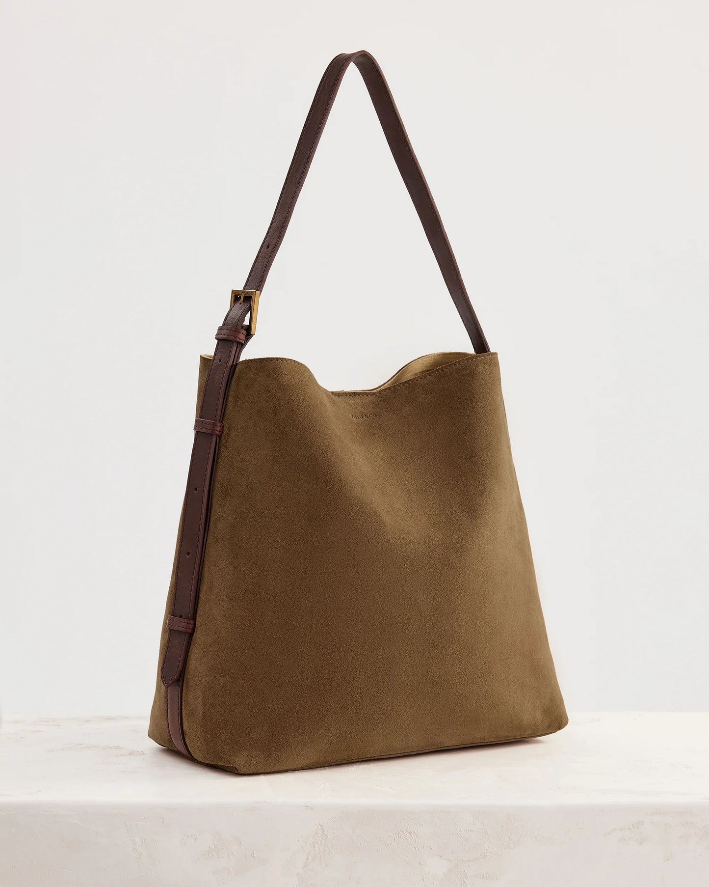 Juju & Co. Suede Cabas Shoulder Bag - Chestnut