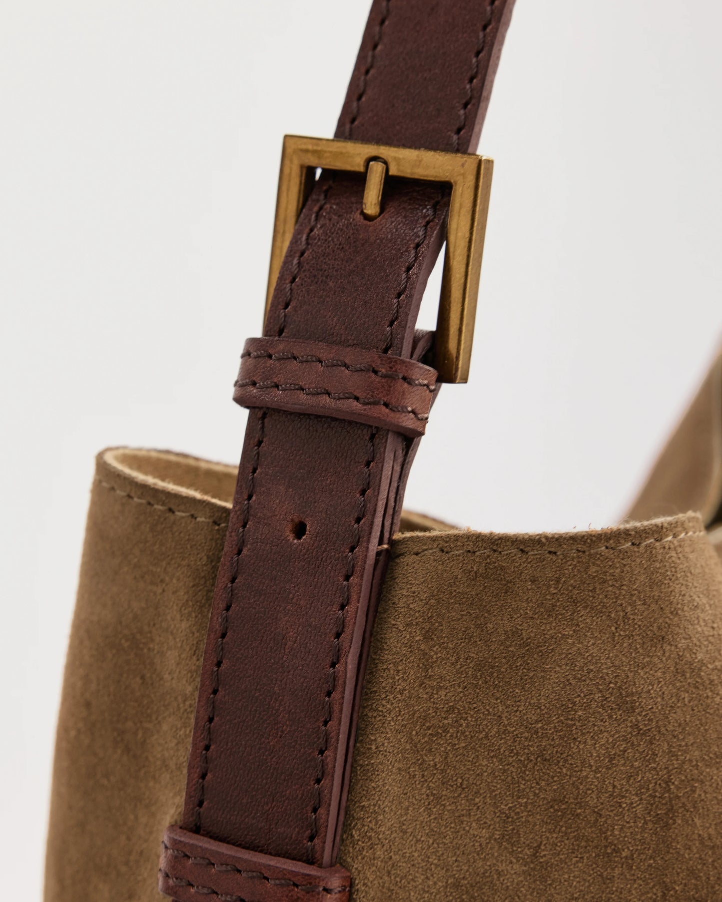 Juju & Co. Suede Cabas Shoulder Bag - Chestnut