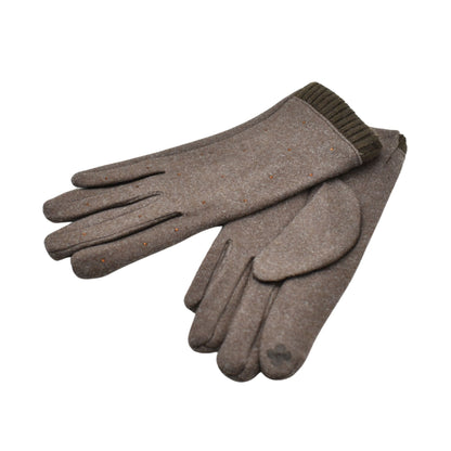 Crystal Dot Gloves - Chocolate