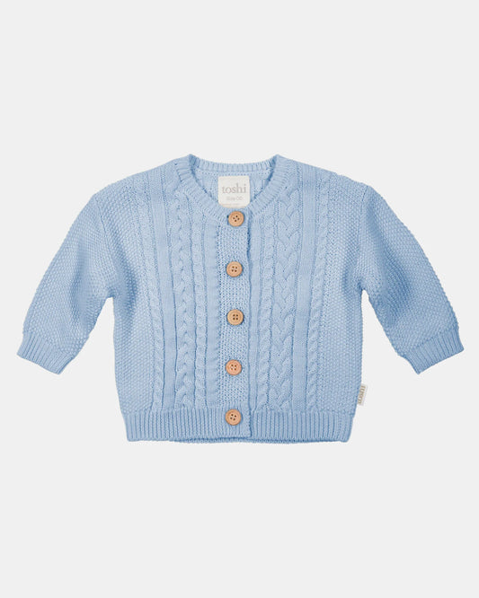 Organic Cardigan Yummy Bluebell