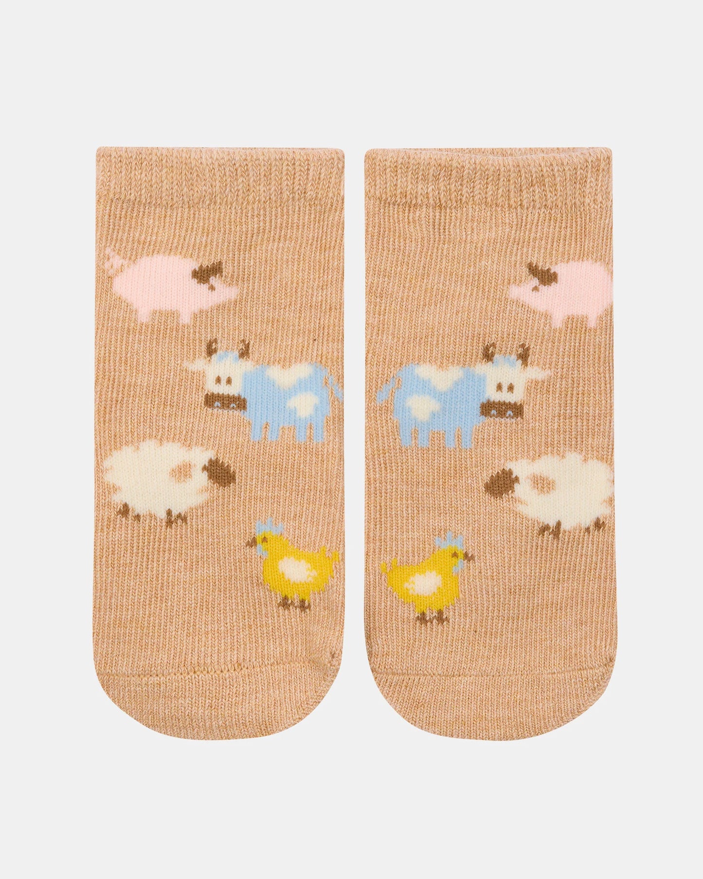 Organic Jacquard Ankle Socks - Farm Buddies