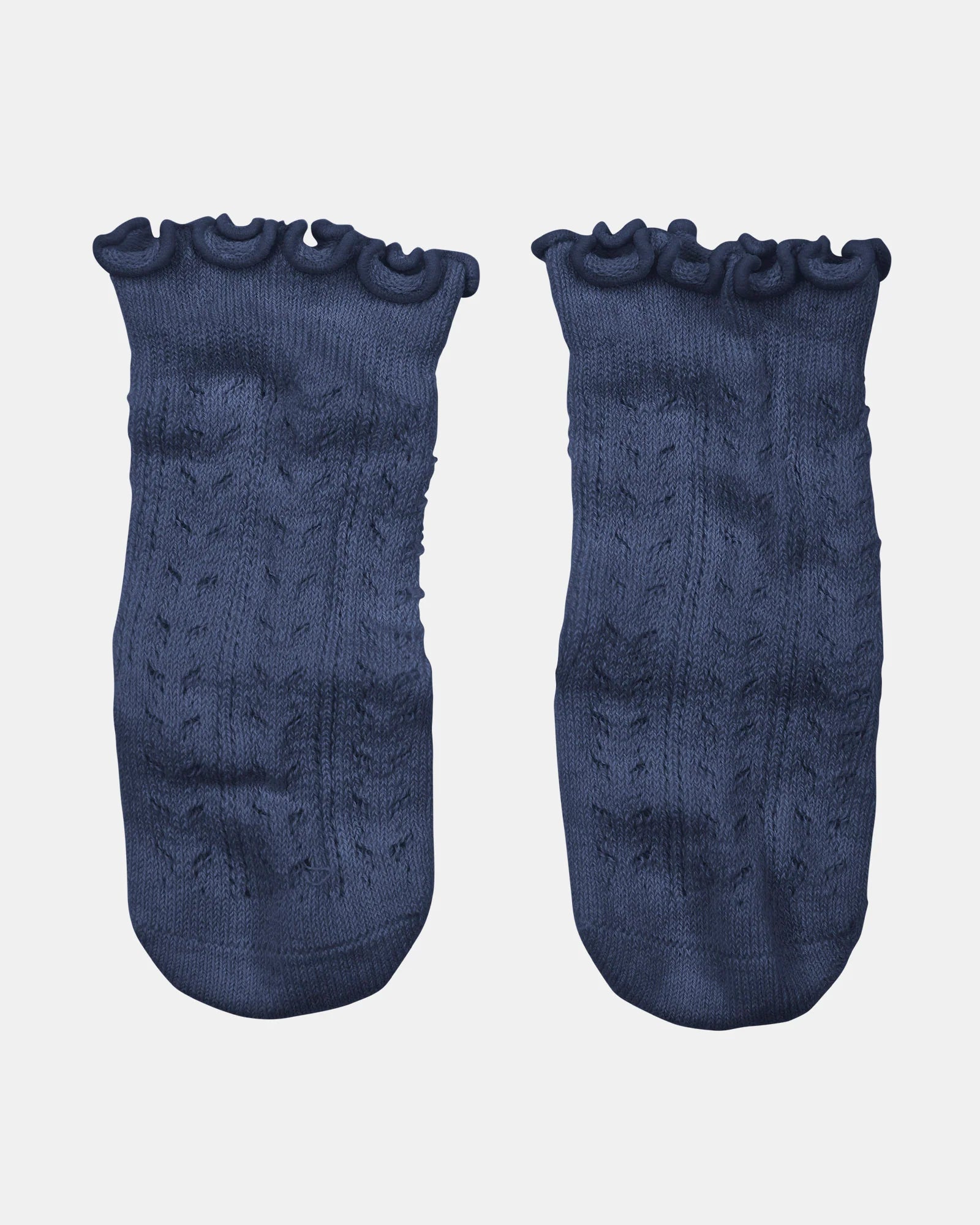 Organic Frilly Lace Knee Socks - Ink