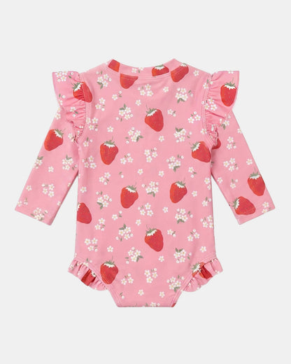 Swim Onesie L/S Twinkle Strawberry