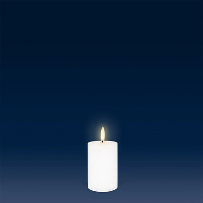 Mini Flameless Pillar Candle - Nordic White