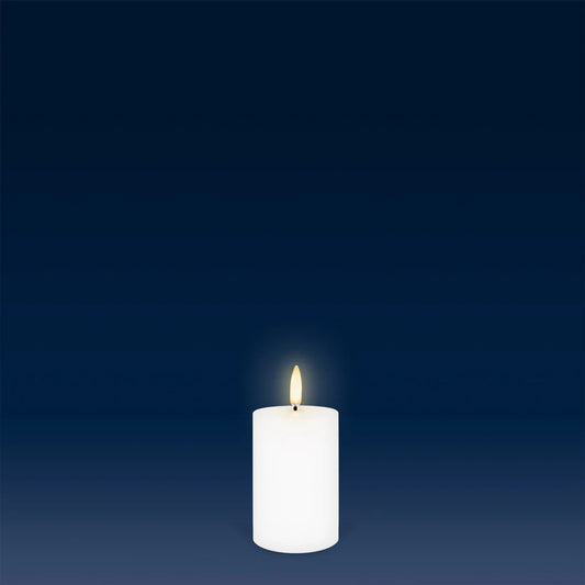 Mini Flameless Pillar Candle - Nordic White
