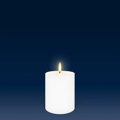 Small Flameless Pillar Candle - Nordic White