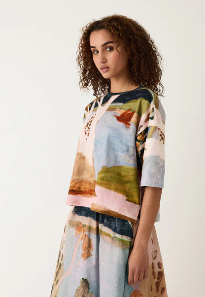 Nancybird Tasmin Boxy Tee - Night Herons