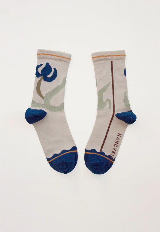 Nancybird Socks - Blue Flower