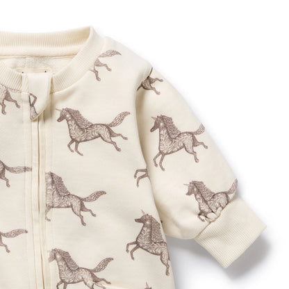 Little Unicorn Organic Terry Growsuit