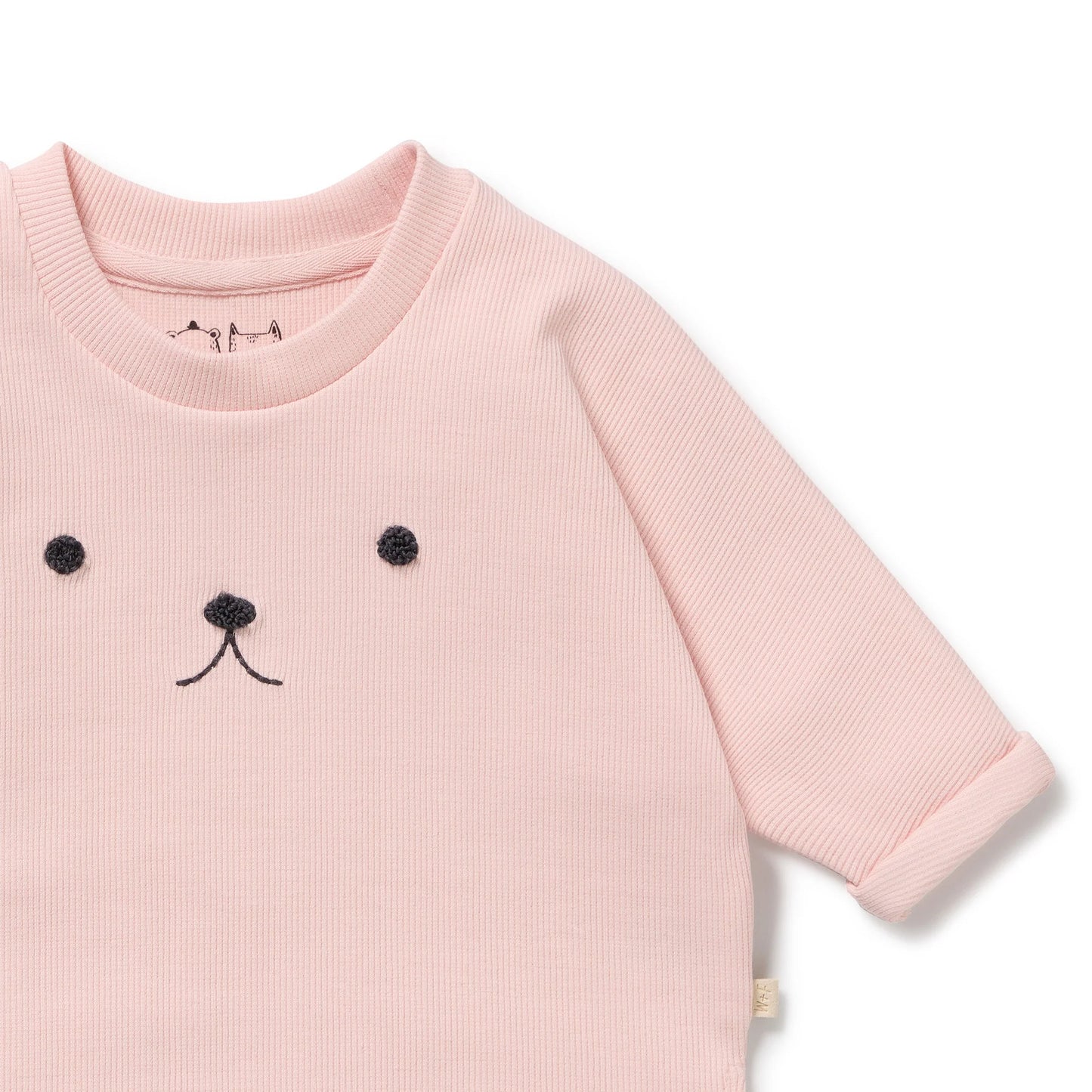 Strawberry Cream Organic Rib Long Sleeved Top