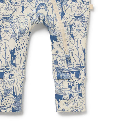 Woodland Adventures Organic Zipsuit with Feet