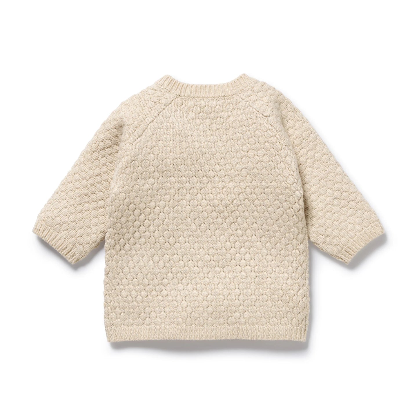 Cream Organic Knitted Bubble Kimono Cardigan