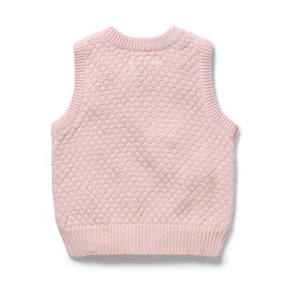 Marshmellow Organic Knitted Bubble Vest