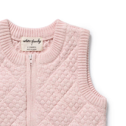 Marshmellow Organic Knitted Bubble Vest