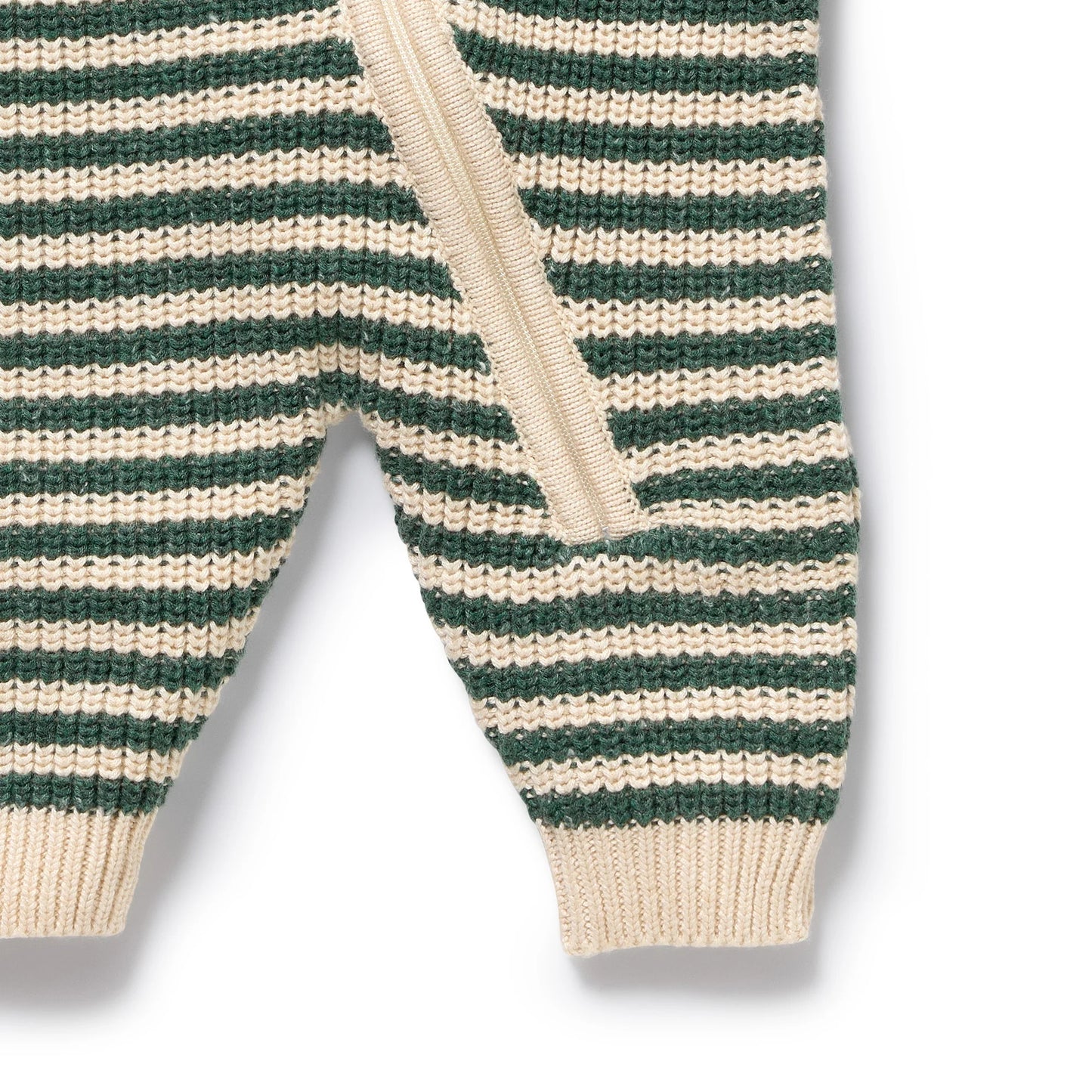 Clover Organic Knitted Stripe Growsuit