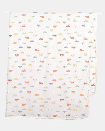 Toshi Muslin Wrap- Working Wheels