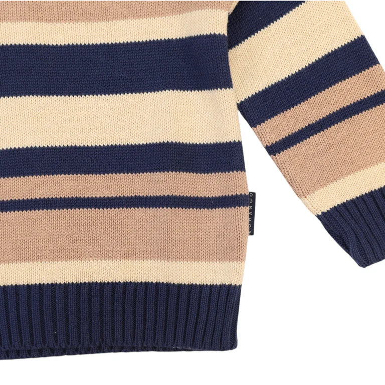 Korango Striped Sweater | Navy