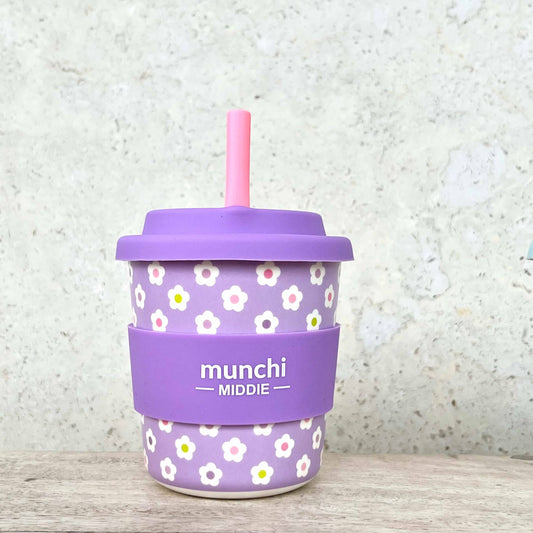Flower Middie Single Cup - Straw Included