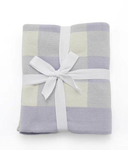 Gingham Baby Blanket - Lilac