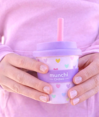 Hearts Babychino Cup - Straw Included