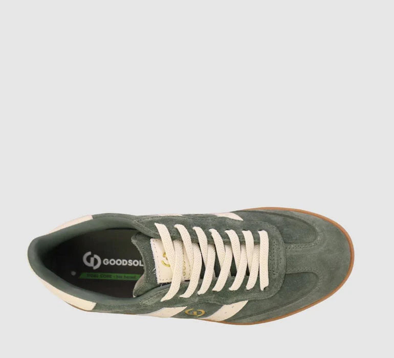Goodsole 2001 Parallel - Cypress Green Suede / Ivory Leather