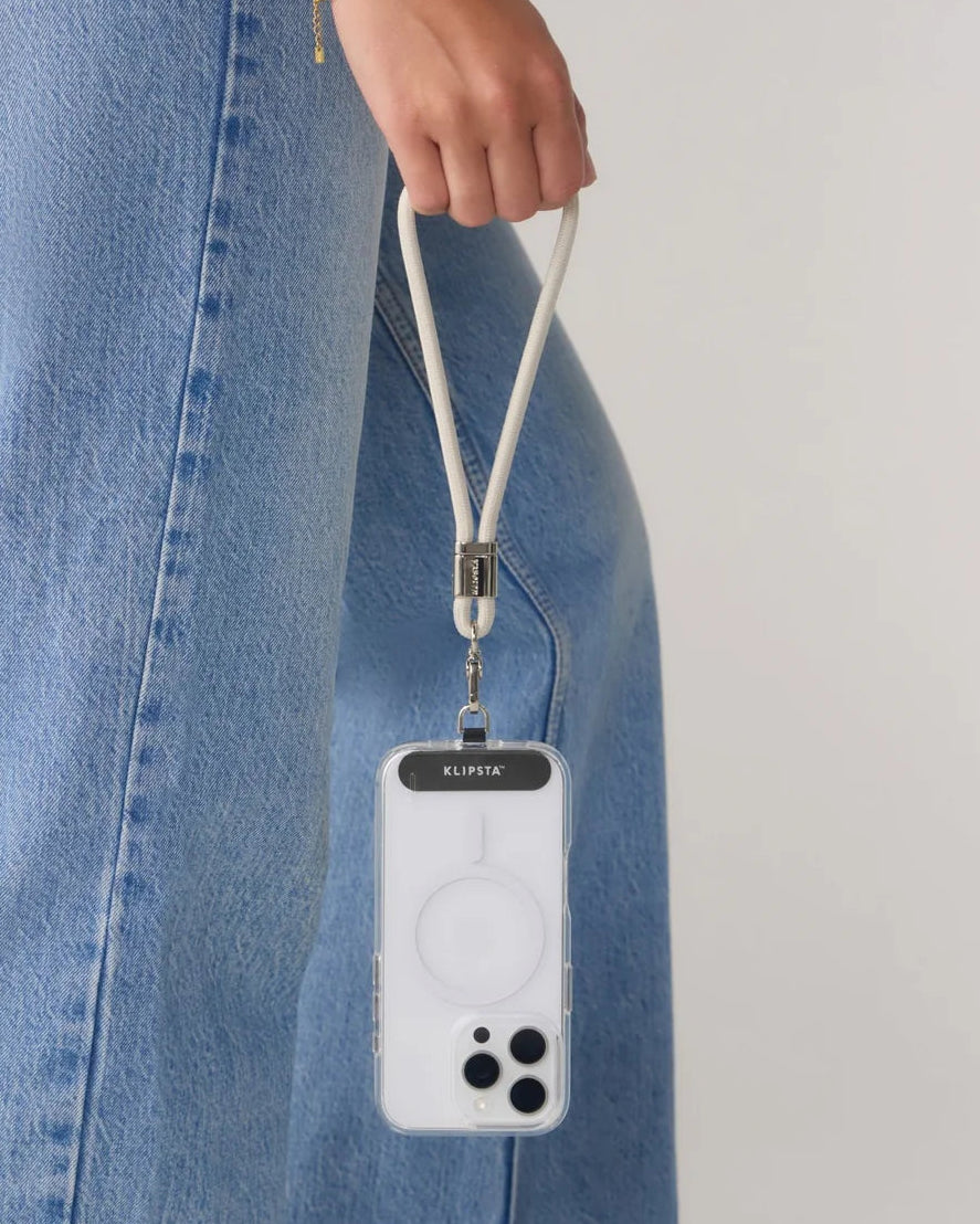 LOOP Phone Wrist Strap - Stone & Silver