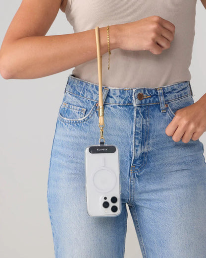 LOOP Phone Wrist Strap - Tan & Gold