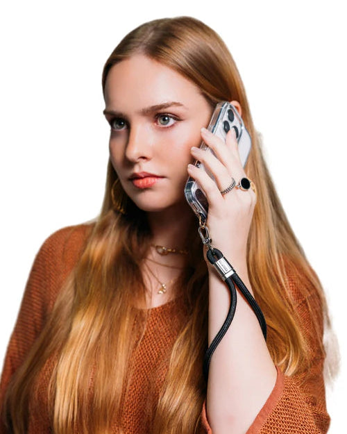 LOOP Phone Wrist Strap - Black & Silver