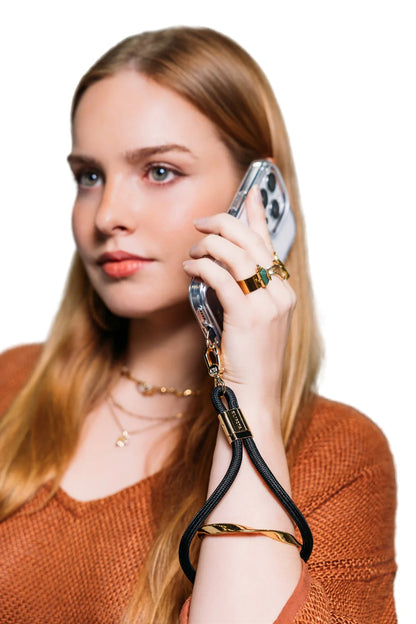 LOOP Phone Wrist Strap - Black & Gold