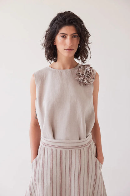 Eva's Sunday Mila Sleeveless Top - Stone