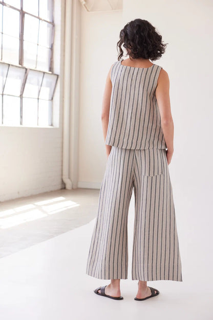 Eva's Sunday Oliver pant - Navy Stripe