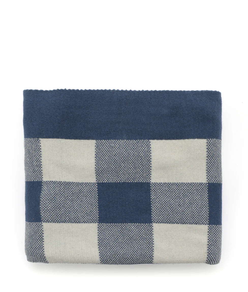 Gingham Baby Blanket - Blue