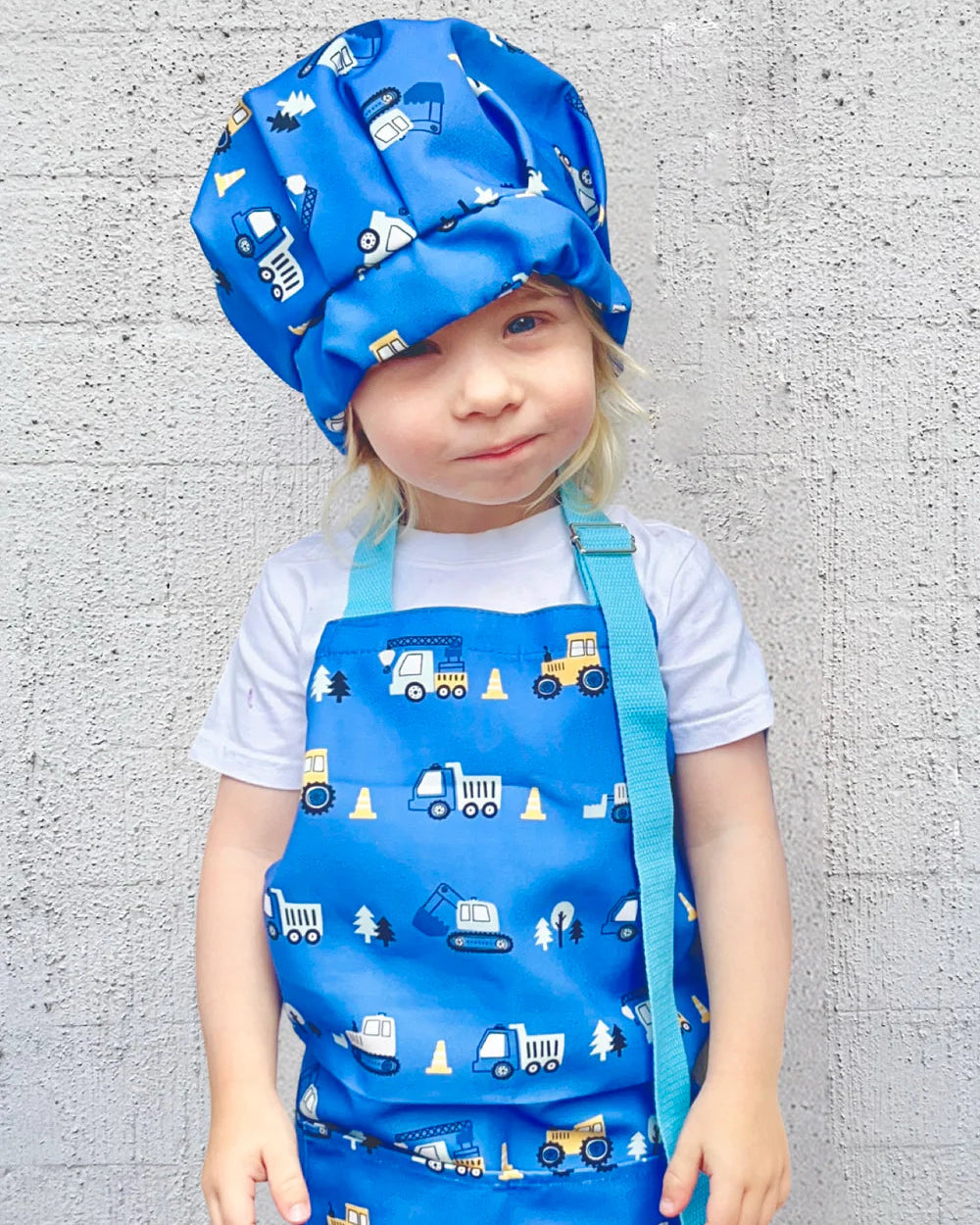 Kids Chef Apron & Hat - Trucks